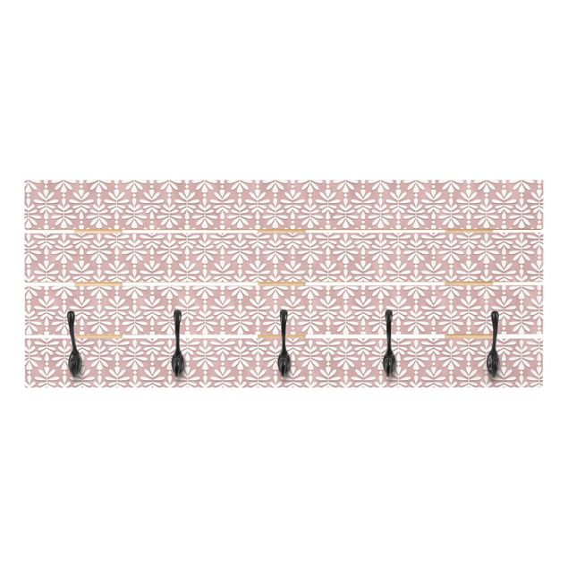Wall coat rack Delicate Pattern In Antique Pink
