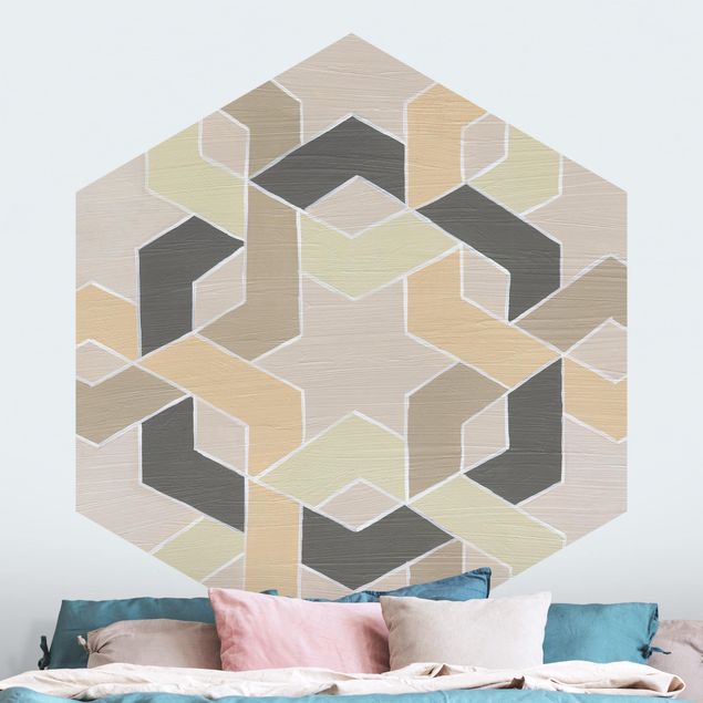 Geometric pattern wallpaper Delicate Oriental Star Pattern