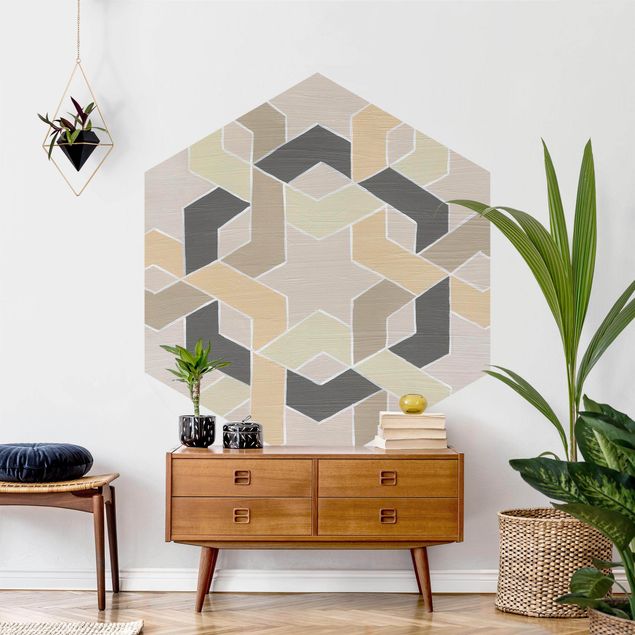 Modern wallpaper designs Delicate Oriental Star Pattern