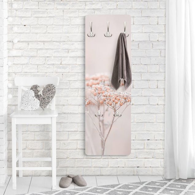 Country style coat rack Pale Pink Wild Flowers