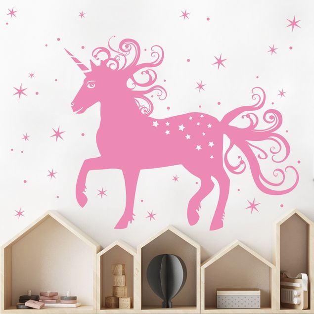 Kids room decor Magical unicorn with stars