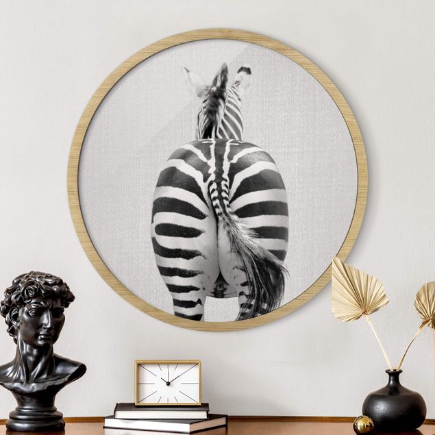 Prints zebra Zebra From Behind Black And White