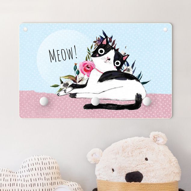 Nursery decoration Content Kitty With Text Meow