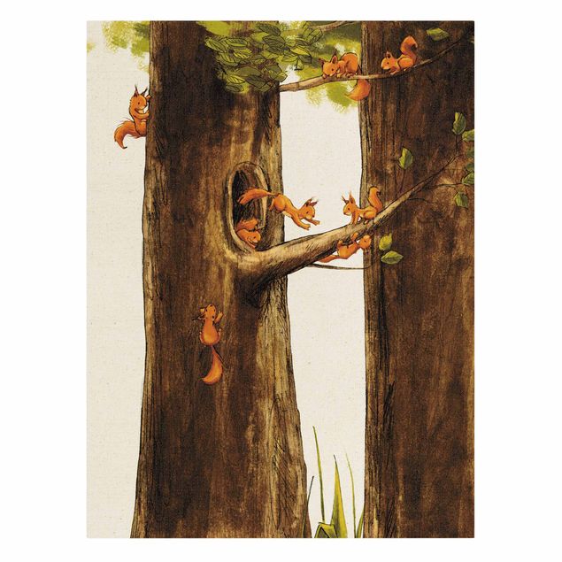 Prints brown Home Of Squirrels
