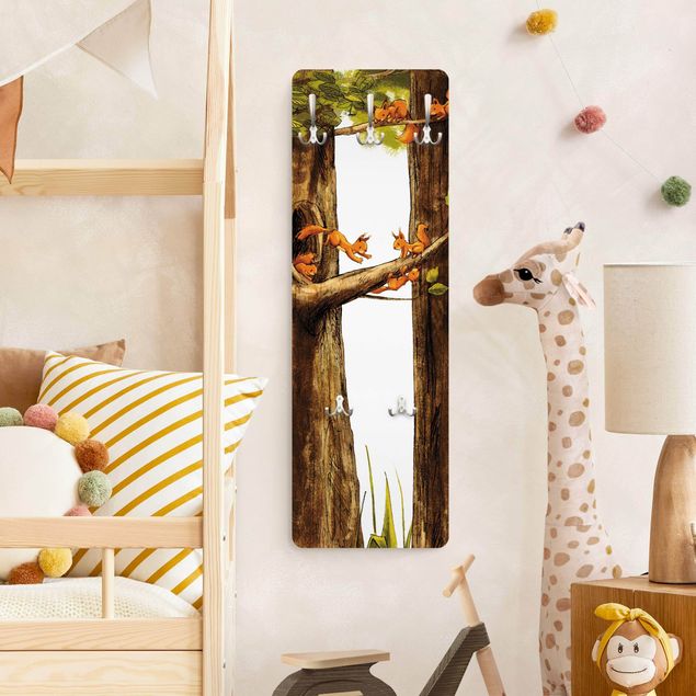 Wall mounted coat rack landscape Home Of Squirricorn